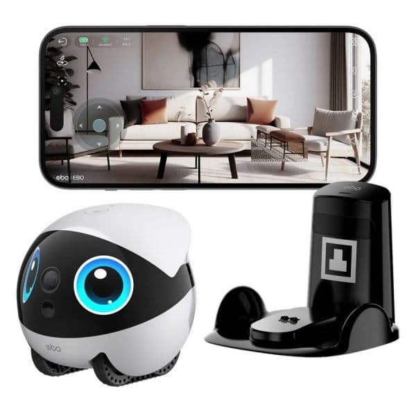 Enabot Ebo Air 2 Plus Robot de Companhia Inteligente IA Lunar White