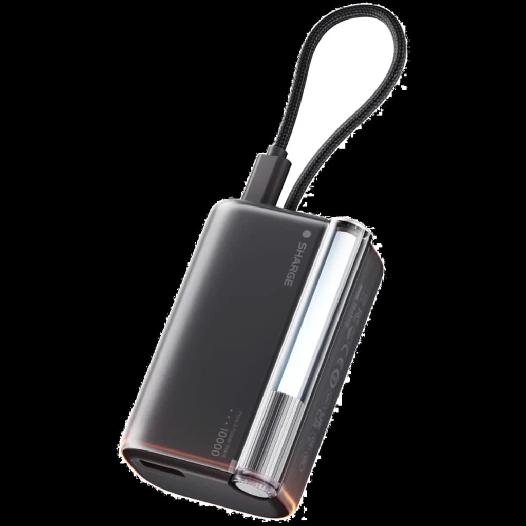 SHARGE Flow 3 45 W 10 000 mAh com cabo USB-C integrado – Power Bank