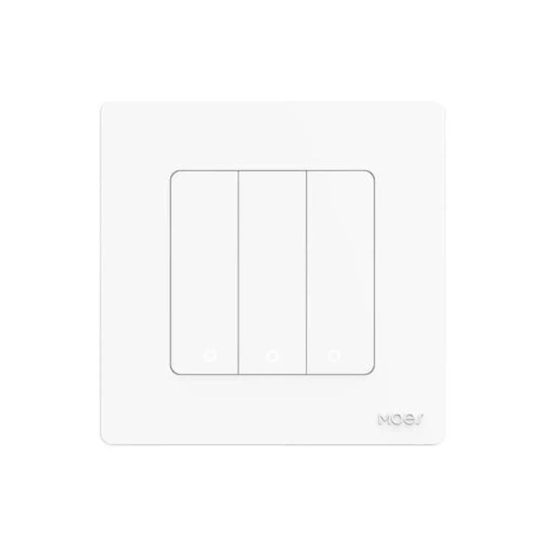 MOES Comando de cenários 3 Botões Zigbee Branco - Série Star Ring