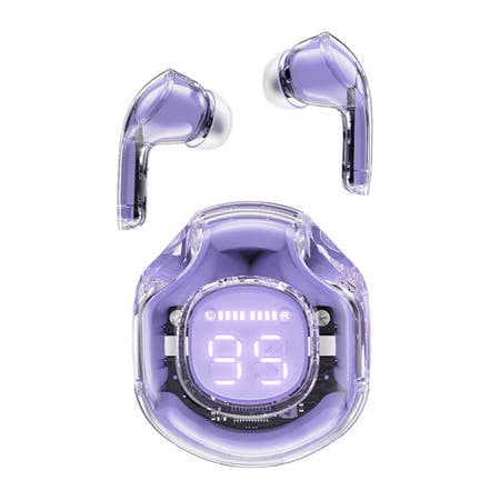 Acefast T8 fones de ouvido sem fio Bluetooth TWS roxos