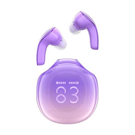 Fones de ouvido sem fio Acefast T9 Bluetooth 5.3 intra-auriculares - roxo
