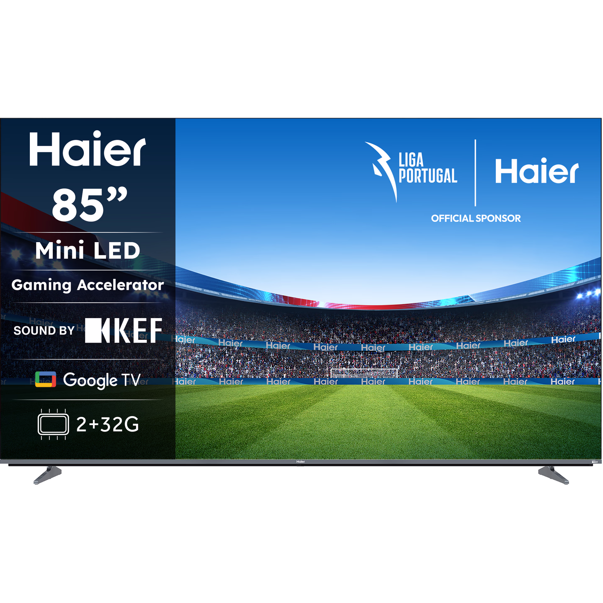 TV Haier 85" H85M80FUX Mini LED Smart TV Google TV 4K HDR