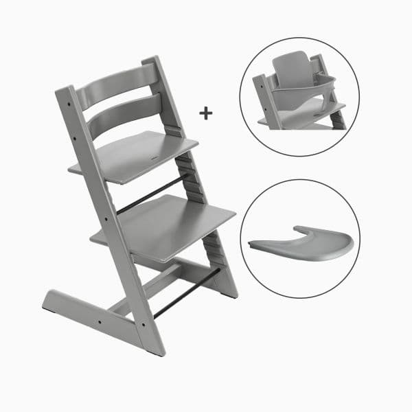 Stokke Bundle Tripp Trapp + Babyset + Bandeja Storm Grey