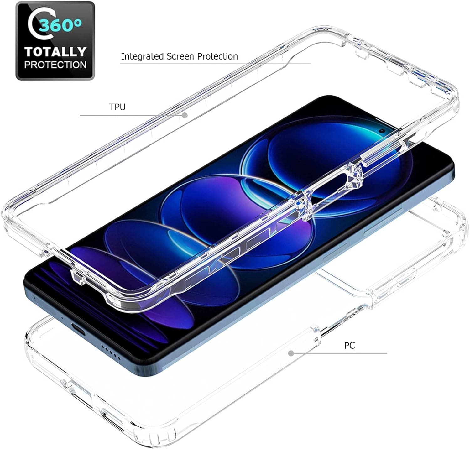Capa Dupla 360 Xiaomi Mi 12/ 12X Transparente