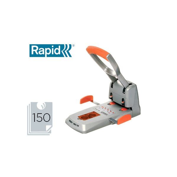Rapid Furador hdc150 Supreme Metálico / ABS Prata/laranja 150 Fls