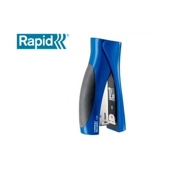 Rapid Agrafador Vertical Ultimate F20 Plástico Até 20 Folhas Usa Agrafes 24/6 e 26/6 Azul