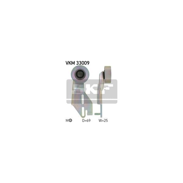 SKF - VKM 33009 - Rolo tensor, correia trapezoidal estriada - 7316571331843
