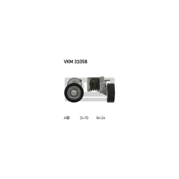 SKF - VKM 31058 - Rolo tensor, correia trapezoidal estriada - 7316572872703