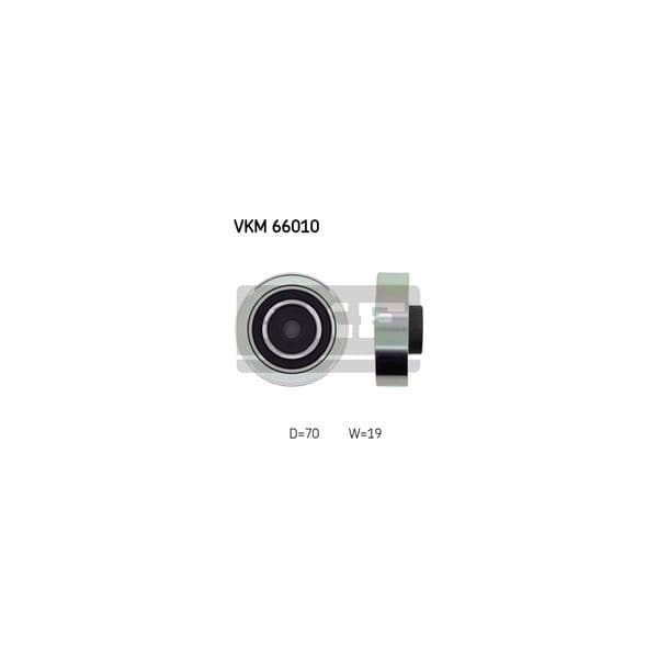 SKF - VKM 66010 - Polia de desvio/de guia, correia trapezoidal estriada - 7316574609062