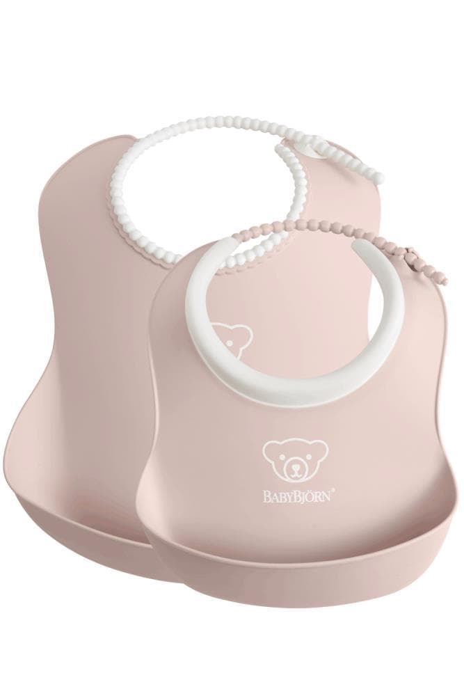 Babybjörn Pack de 2 Babetes de Plástico Rosa-pastel