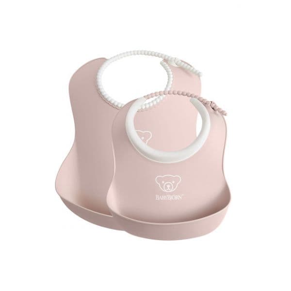 Babybjörn Pack de 2 Babetes de Plástico Rosa-pastel