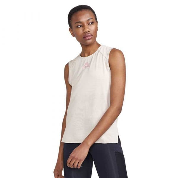 Craft Pro Trail Sleeveless T-shirt Beige L Mulher