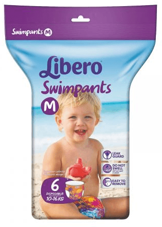 Fralda Libero Swimpants Tamanho M 6 un.