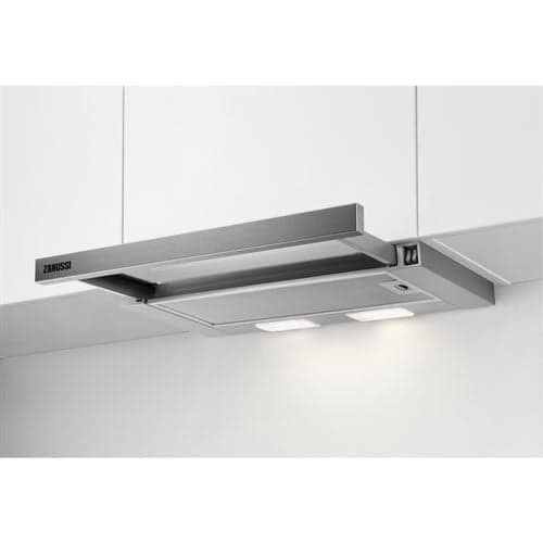 Exaustor Telescópico Zanussi ZHP60260SA | 17,9x59,8x28,4 cm | 280 m³/h | 61 dB | D | Aço inoxidável