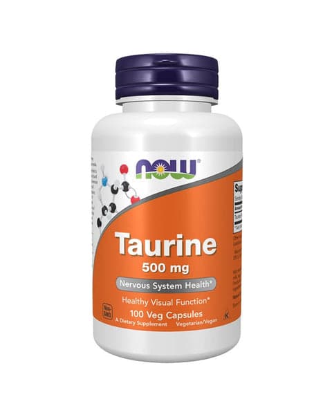Now Taurine 500mg 100 Cápsulas