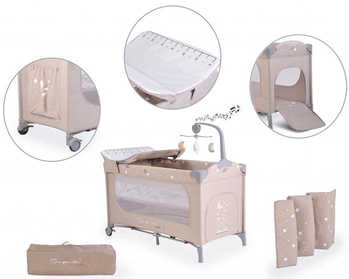 Cama de viagem Cangaroo Once upon a time 3 Beige