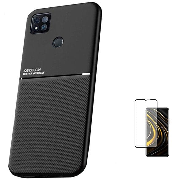 Kit Capa Magnetic Lux + 5D Full Cover para Xiaomi Poco C31