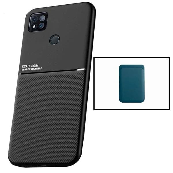 Kit Capa Magnetic Lux + Magnetic Wallet Azul para Xiaomi Poco C31