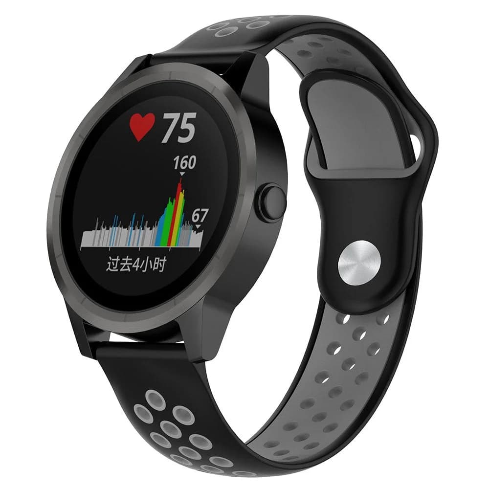 Bracelete SportyStyle para Huawei Watch GT 3 46mm - Preto / Cinza