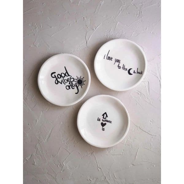Ceramor Cerâmica Pratinho com Mensagem - Inglês i Love You the Moon And Back