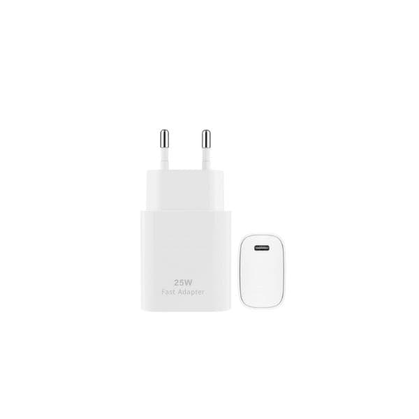 Carregador Fast Charge 25w USB-C + Cable 1M Branco