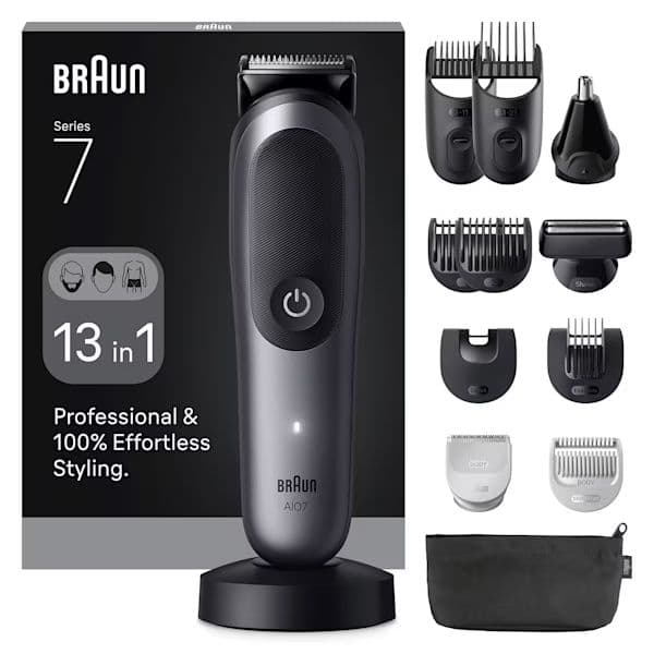 Braun Aparador MultiGroom Series 7 MGK7560 13 em 1 Barba Cabelo Corpo Recarregável