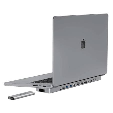 ESTAÇÃO DE ANCORAGEM HUB USB-C PARA MACBOOK PRO 13 14 INVZI MAG