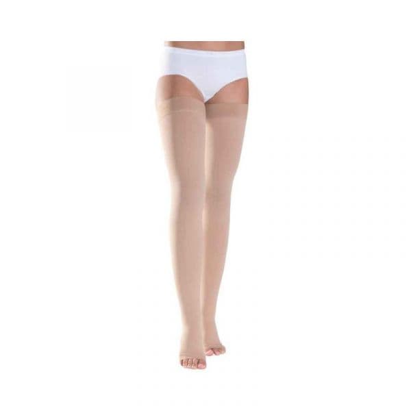 Sigvaris Meia Elastica Até Araiz da Coxa C/silicone Algodao (s, Pe Aberto, Curto)