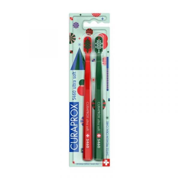 Curaprox CS 5460 Escovas de Dentes Ultra Suave Edição Natal Duo