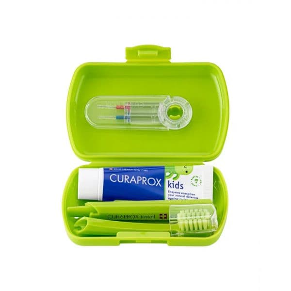Curaprox Kids Kit de Viagem Infantil Verde 6-12 Anos