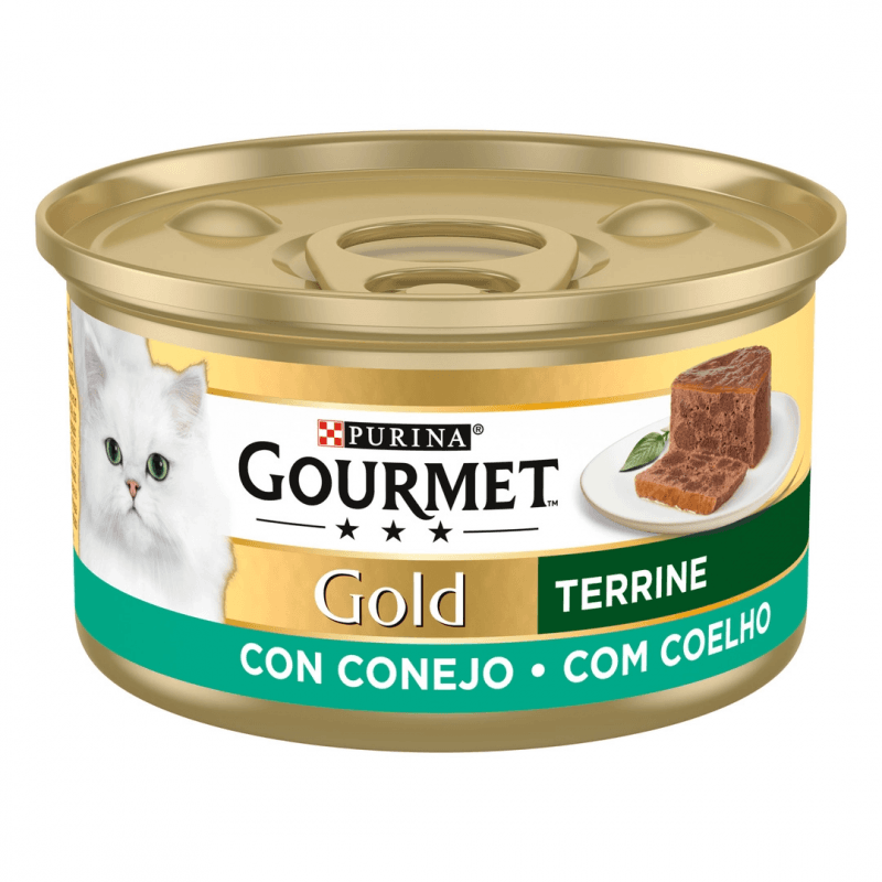 Purina Lata para gatos GOURMET GOLD Terrine Conejo 24x 85gr