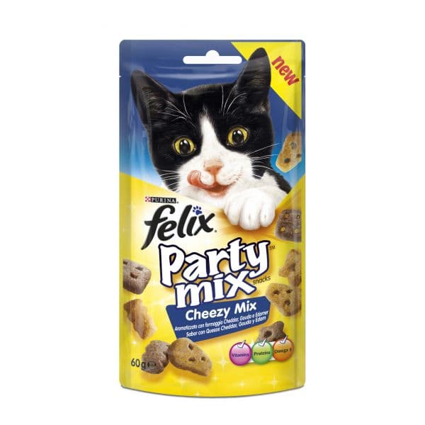 Ração Húmida Purina Felix Party Mix Cheezy Mix 60g