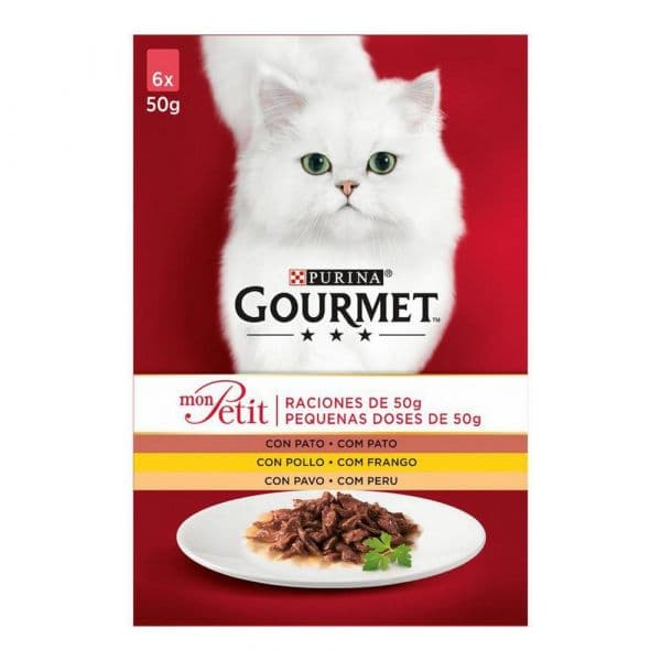 Ração Húmida Purina Gourmet Mon Petit Aves 6x 50g