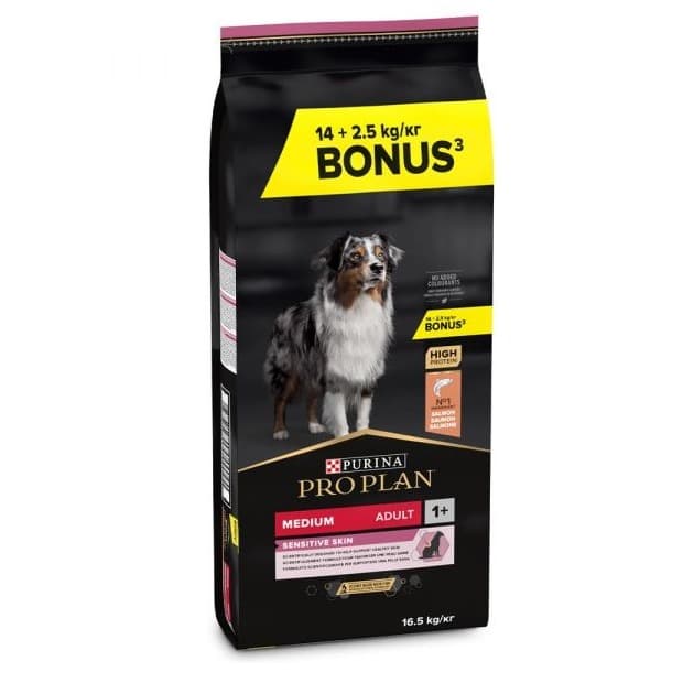 Purina Pro Plan Medium Adult Sensitive Skin Salmon 14Kg + 2,5Kg