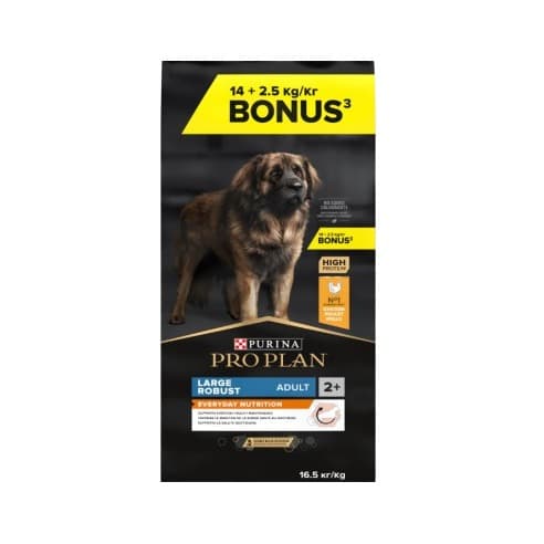 Purina Pro Plan Adult Large Robust Everyday Nutrition Chicken 14Kg + 2,5Kg