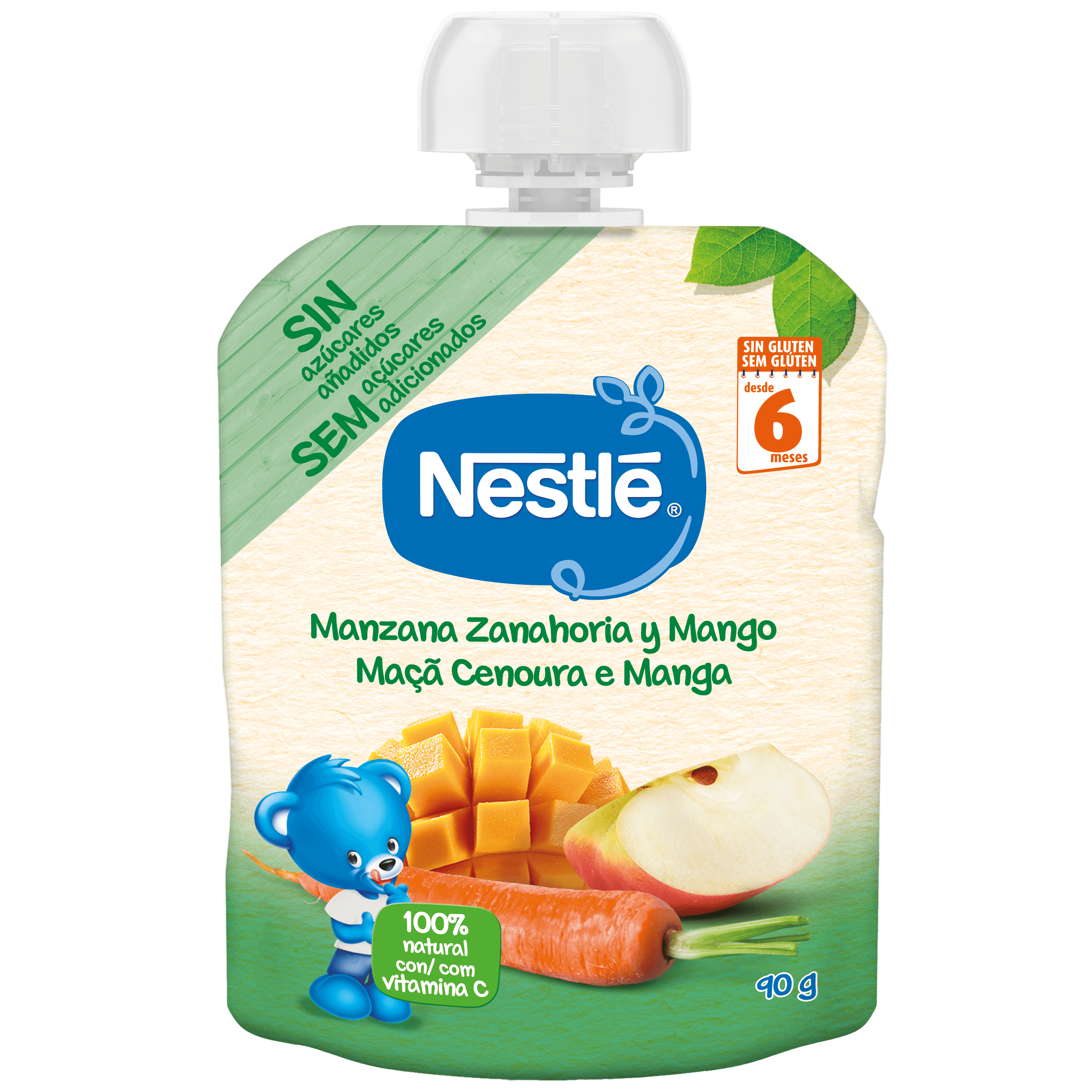 Nestlé Naturnes Maçã Cenoura Manga 90g