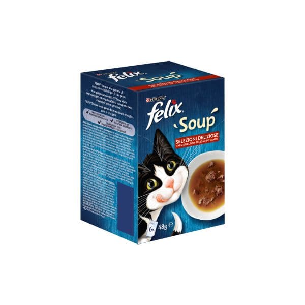 Ração Húmida Purina Felix Sopa Seleção Do Campo 6x48g