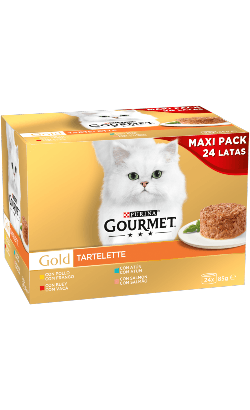 Ração Húmida Purina Gourmet Gold Vaca, Frango, Atum, Salmão 24x 85g