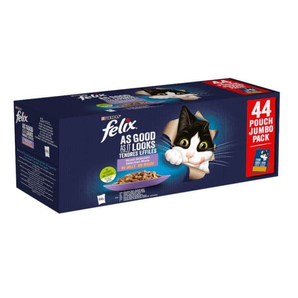 Ração Húmida Purina Felix Fantastic Seleção Mista 44x85g