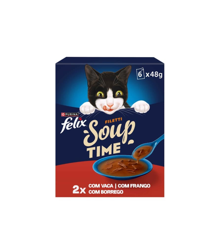 Felix Soup Filetti Seleção do Campo 6x48g Sopa para Gato - Campet