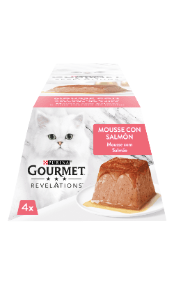 Ração Húmida Purina Gourmet Revelations Mousse Salmão & Molho 4x 57g