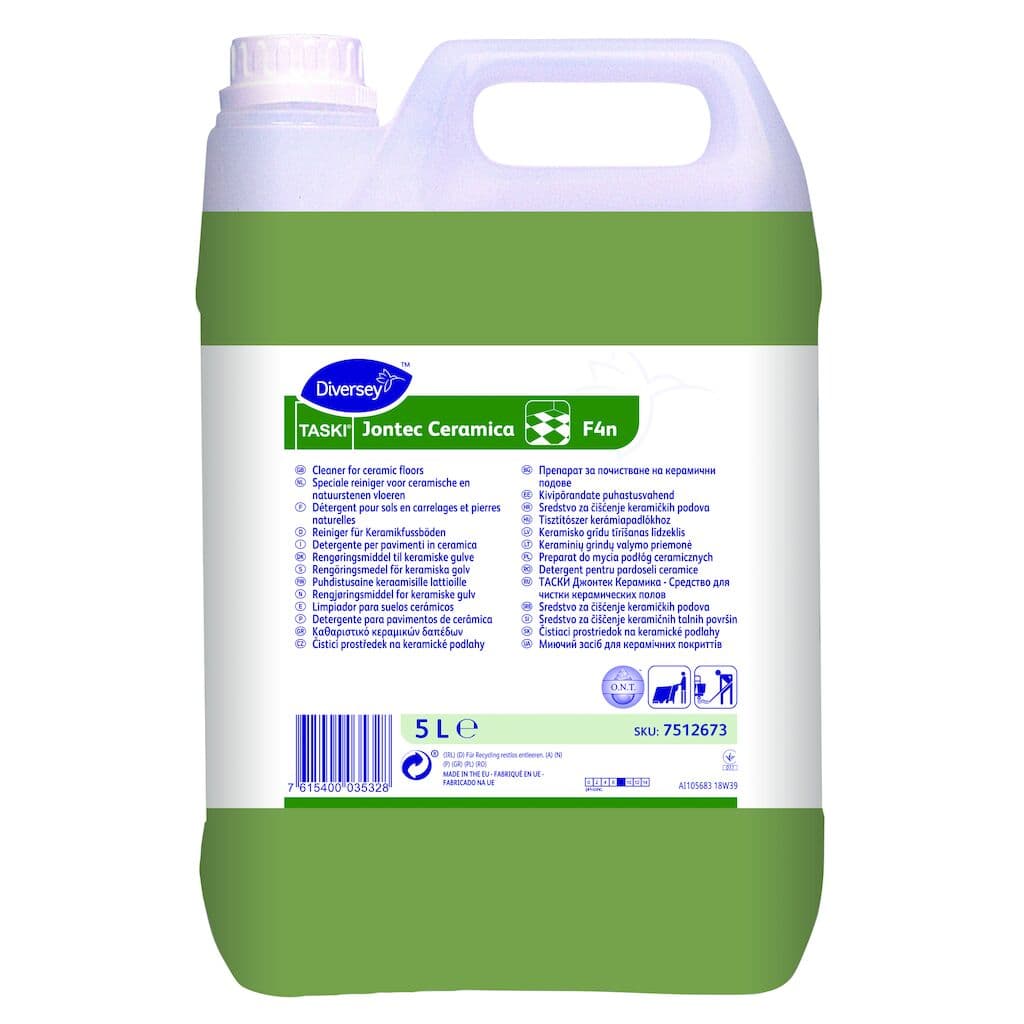 Diversey TASKI Jontec Ceramica – Detergente Neutro para Pavimentos Cerâmicos Brilhantes 5L