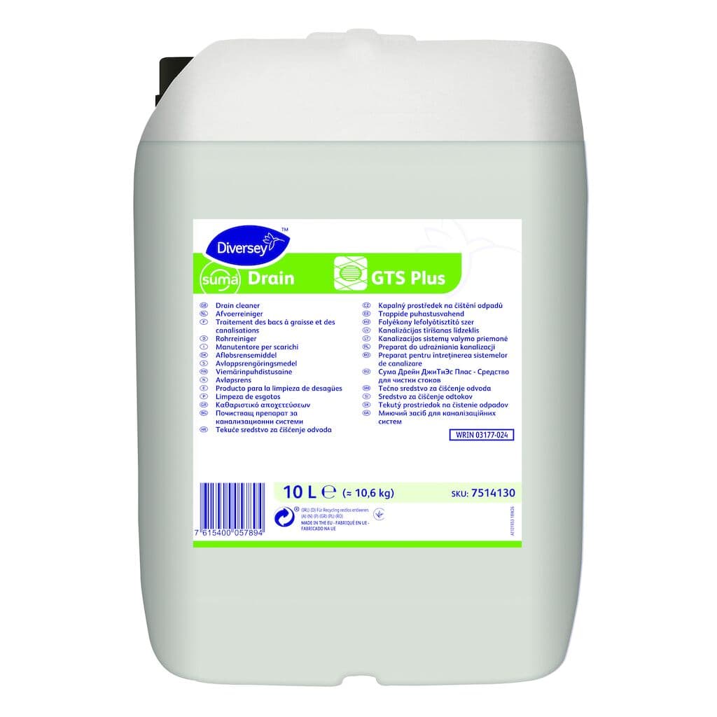 Diversey Suma Drain GTS Plus – Digestor Biológico para Esgotos e Caixas de Gordura 10L