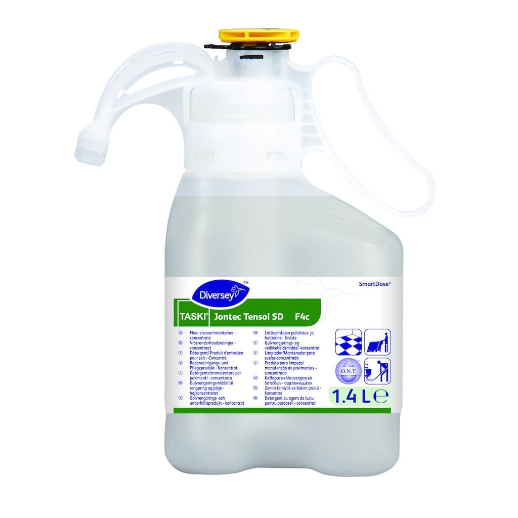 Diversey TASKI Jontec Tensol F4c – Detergente de Limpeza e Manutenção para Pavimentos em Sistema SmartDose 1,4L