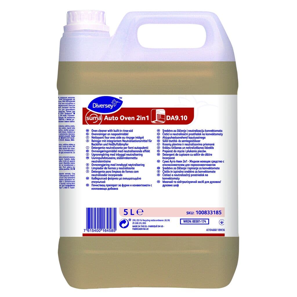 Diversey Suma Auto Oven 2in1 DA9.10 – Detergente para Fornos Automáticos com Neutralizador Incorporado 5L