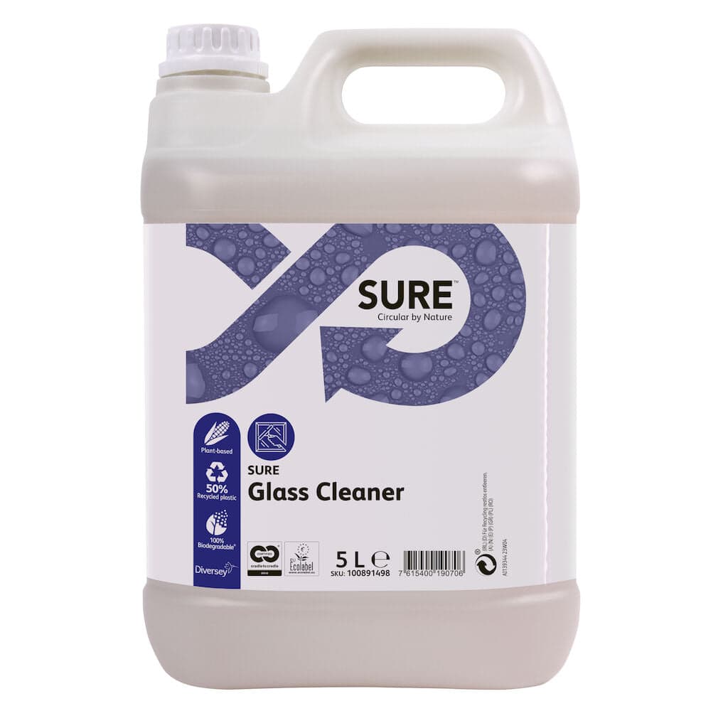 SURE Glass Cleaner – Limpa Vidros Ecológico Pronto a Usar para Superfícies 5L