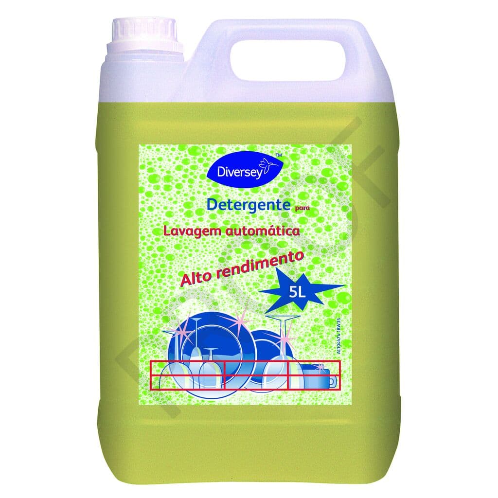 Diversey Detergente Universal – Detergente para Máquinas de Lavar Louça para Todo o Tipo de Águas 5L