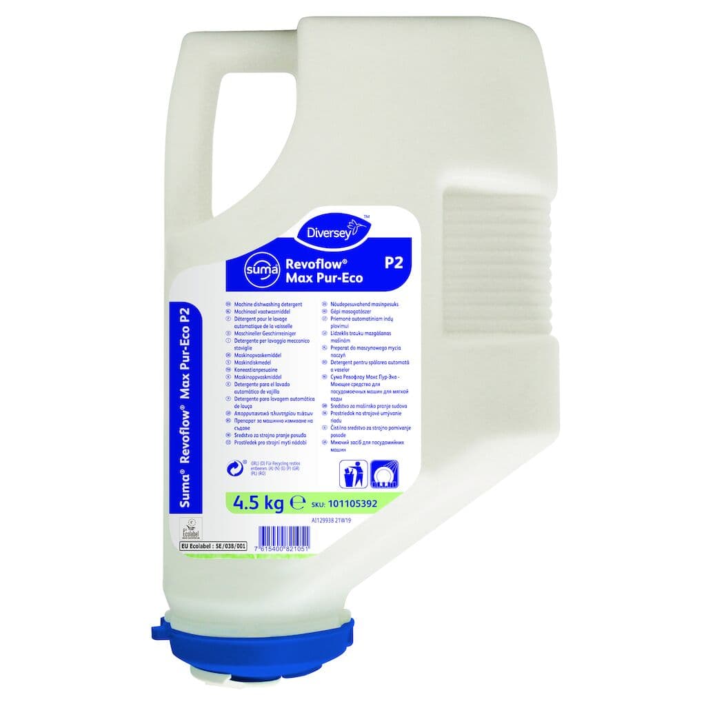 Diversey Suma Revoflow Max Pur-Eco P2 – Detergente Ecológico em Pó para Lava-Louça 4,5kg