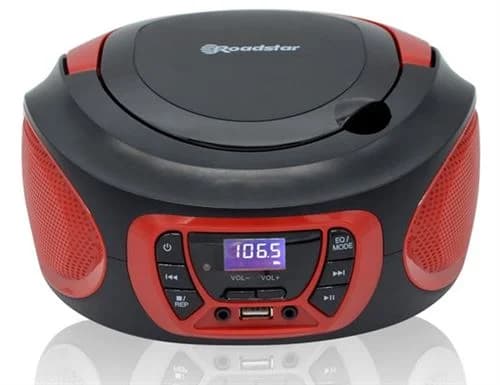 Rádio CD Roadstar CDR-365U/RD CD MP3 USB Vermelho