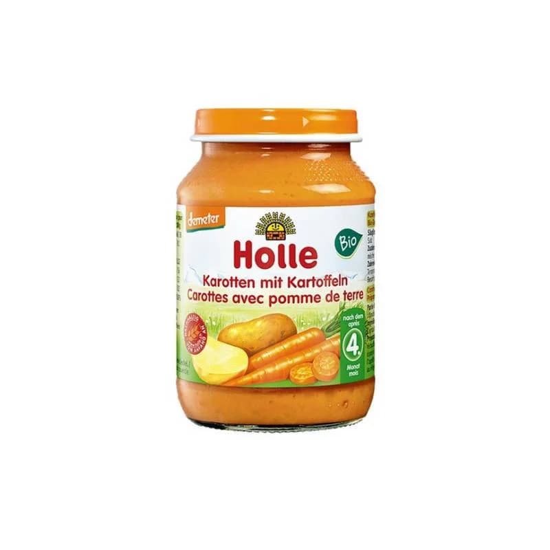 Holle Bio Puré Cenoura e Batata 190g +4M